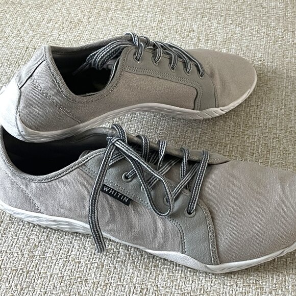 WHITIN Men's Shoes Wide toe box shoes Minimalist grey canvas shoes size 44 - Picture 2 of 6